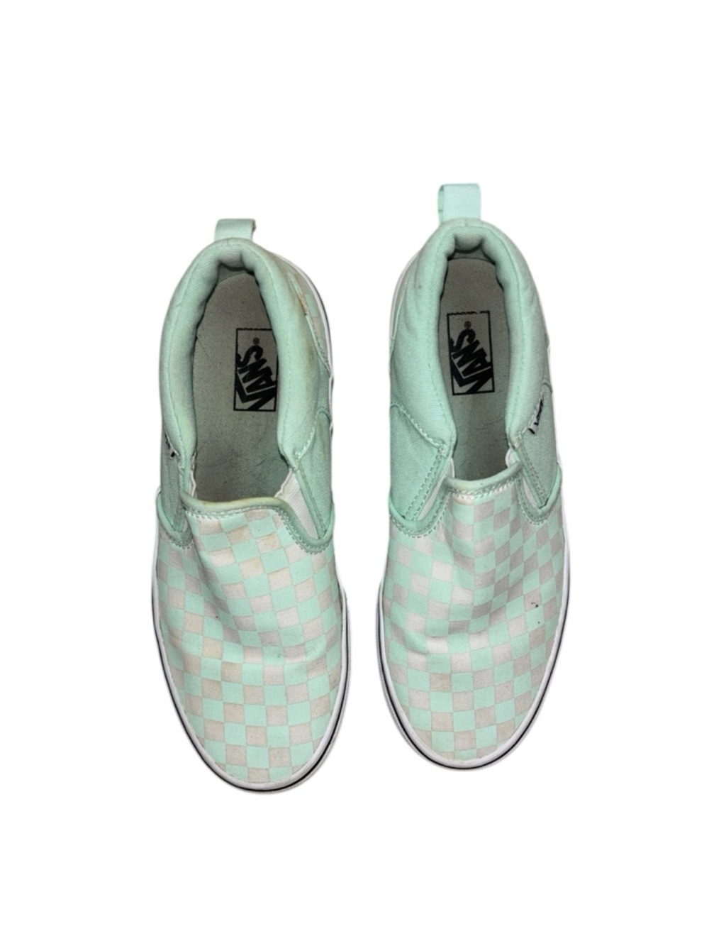 Vans Sz 5.5  Classic Slip-On Checkerboard Mint - Picture 2 of 5
